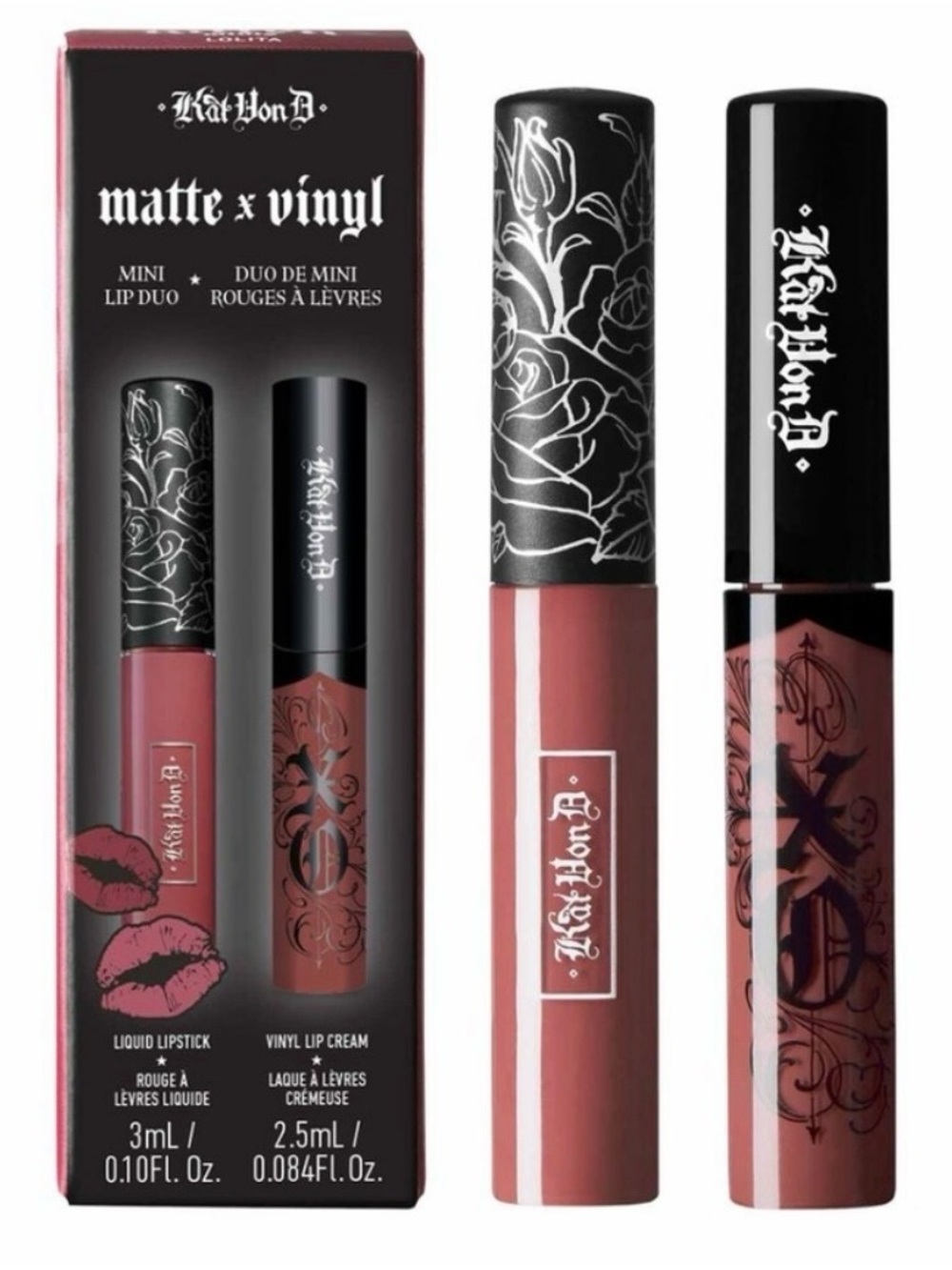 Kat Von D Matte x Vinyl Mini Lip Duo -  Lolita